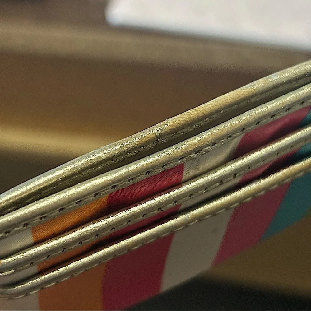 Coach • Y2K Multicolour Striped Card Holder-Wallet **CALL OUTS** - Picture 5 of 10